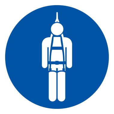 Güvenlik Koşumu Sembol İşareti, Vektör İllüstrasyonu, Beyaz Arkaplan Etiketinde İzole Edildi. EPS10