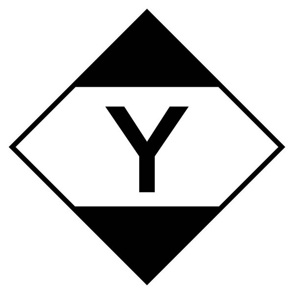 Знак ограниченного количества Y, вектор, изоляция на белом фоне.