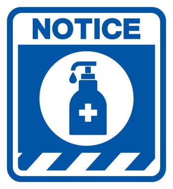 Dezenfektan Sembol İşareti, Vektör İllüzyonu, Beyaz Arkaplan Etiketinde Tecrit. EPS10