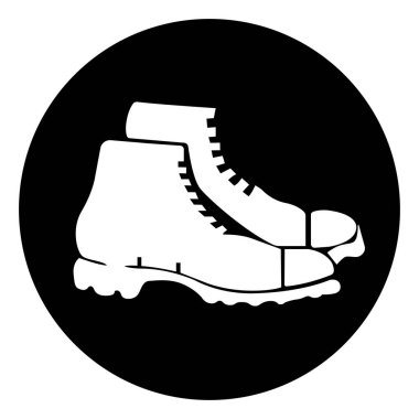 Aşınma Ayak Koruma Sembol İşareti,Vektör İllüstrasyon, Beyaz Arka Plan Etiketi Üzerine İzole. Eps10