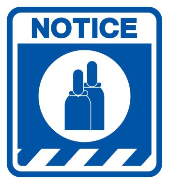 Sıkıştırılmış Gaz Sembol İşareti, Vektör İllüstrasyonu, Beyaz Arkaplan Etiketinde İzole EPS10