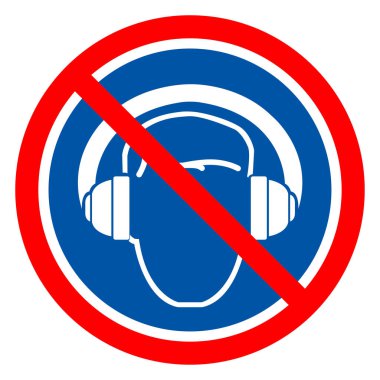 Aşınma Earmuff Sembol İşareti, Vektör İllüstrasyon, Beyaz Arka Plan Etiketi Üzerine İzole. Eps10 