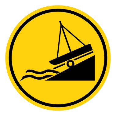 Slipway Sembol İşareti, Vektör İllüstrasyonu, Beyaz Arkaplan Etiketinde Tecrit. EPS10