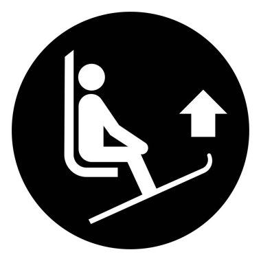 Lift Kayak İpuçları Sembol İşareti, Vektör İllüzyonu, Beyaz Arkaplan Etiketinde İzole Edilmiş. EPS10