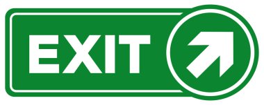 Çıkış Oku Sembol İşareti, Vektör İllüstrasyonu, Beyaz Arkaplan Etiketinde Tecrit. EPS10