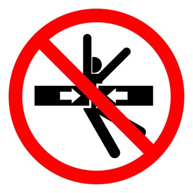 Yaralanma Tehlike Vücut Çarpması Sembol İşareti, Vektör İllüstrasyonu, Beyaz Arkaplan Etiketinde İzole EPS10