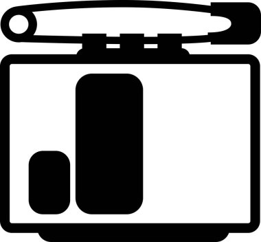 Dozimetre Siyah Simgeni giy, Vektör İllüzyonu, Beyaz Arkaplan Etiketinde İzole Et. EPS10 