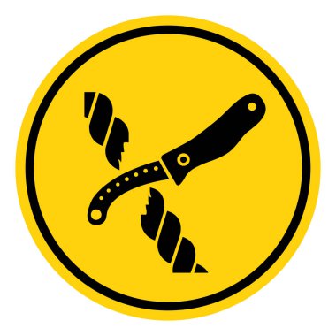 Liferaft Bıçak Sembol İşareti, Vektör İllüzyonu, Beyaz Arkaplan Etiketinde Tecrit. EPS10