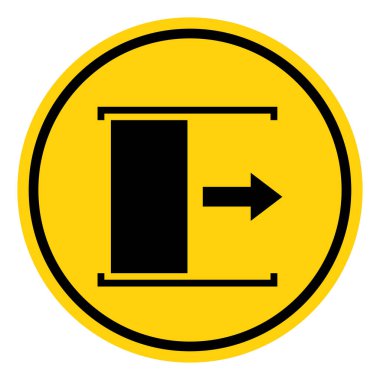 Kapı Sembol İşareti Açma, Vektör İllüstrasyonu, Beyaz Arkaplan Etiketinde İzole Etki. EPS10