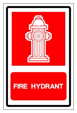 Yangın musluğu sembolü işareti, vektör illüstrasyonu, Beyaz Arkaplan Etiketinde İzole. EPS10