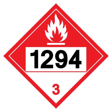 Toluene NOS UN1294 Sembol İşareti, Vektör İllüstrasyonu, Beyaz Arkaplanda İzolasyon, Etiket .EPS10