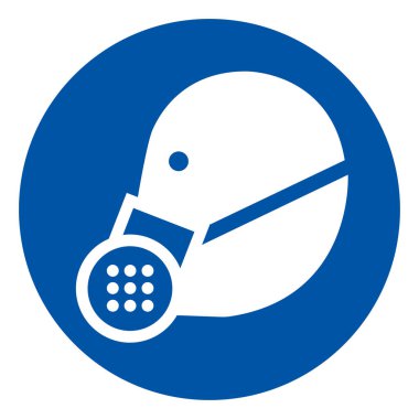 Solunum Koruyucu Sembol İşareti, Vektör İllüstrasyonu, Beyaz Arkaplan Laboratuvarında İzole Edilmiş. EPS10