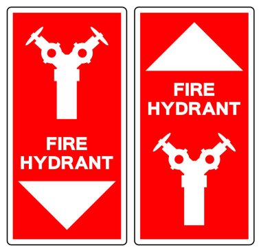 Yangın Hortumu Sembol İşareti, Vektör İllüzyonu, Beyaz Arkaplan Etiketinde İzole Edin. Bölüm 10 