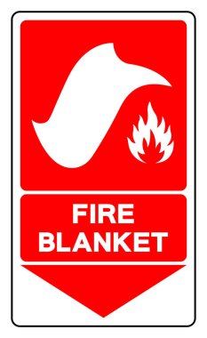 Ateş Battaniyesi Sembol İşareti, Vektör İllüzyonu, Beyaz Arkaplan Etiketinde İzole Edin. EPS10