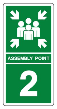 Montaj Noktası 2 Sembol İşareti, Vektör İllüzyonu, Beyaz Arkaplan Etiketinde İzole EPS10 