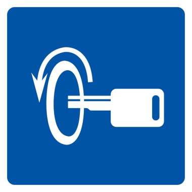 Motor Sembolü İşaretini Kapat, Vektör İllüzyonu, Beyaz Arkaplan Etiketinde İzole Et. EPS10