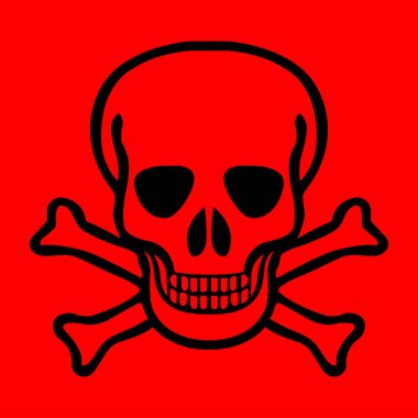 Hazadous Kimyasal Sembol İşareti, Vektör İllüzyonu, Beyaz Arkaplan Etiketinde İzole EPS10