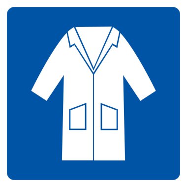 Önlük Simgesi Giyin, Vektör İllüzyonu, Beyaz Arkaplan Etiketinde İzole Et. EPS10