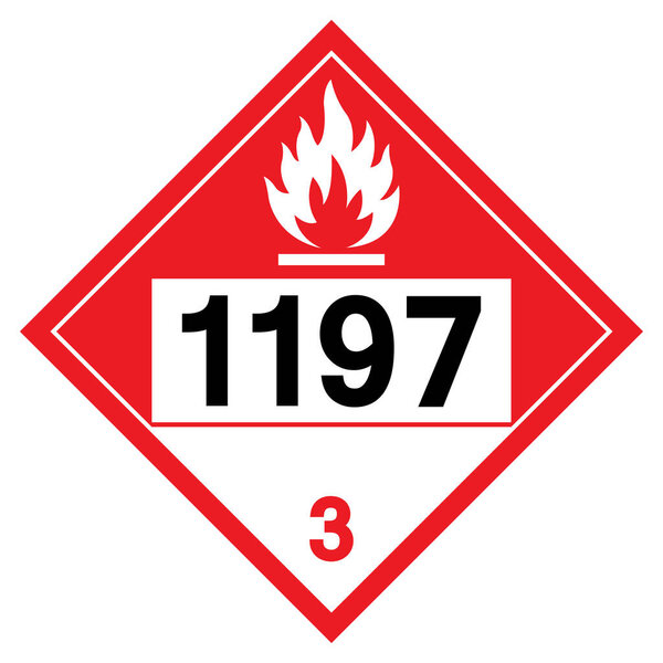 Flammable Liquid NOS UN1197 Symbol Sign, Vector Illustration, Isolate On White Background, Label .EPS10