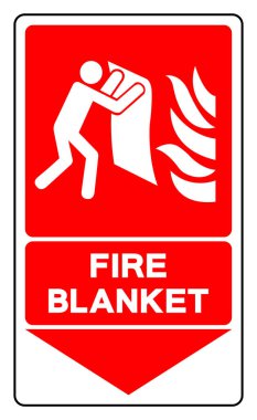 Ateş Battaniyesi Sembol İşareti, Vektör İllüzyonu, Beyaz Arkaplan Etiketinde İzole Edin. EPS10