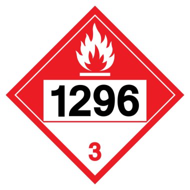 Trietilamin NOS UN1296 Sembol İşareti, Vektör İllüstrasyonu, Beyaz Arkaplanda İzolasyon, Etiket .EPS10