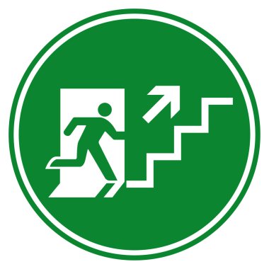 Çıkış Sembolü İşareti, Vektör İllüzyonu, Beyaz Arkaplan Etiketinde İzole Edilme. EPS10