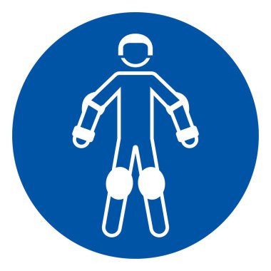 Koruyucu Patenli Spor Malzemeleri Sembolü İşareti, Vektör İllüstrasyonu, Beyaz Fonda İzole Edilmiştir. EPS10