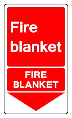 Ateş Battaniyesi Sembol İşareti, Vektör İllüzyonu, Beyaz Arkaplan Etiketinde İzole Edin. EPS10