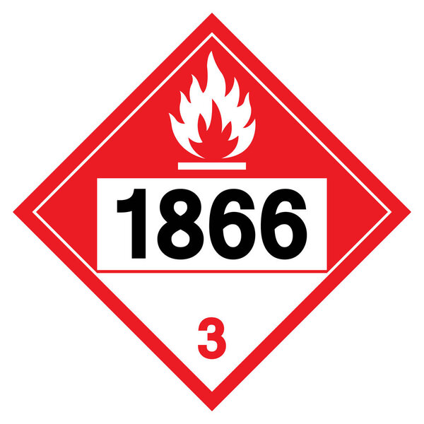 Resin Solution NOS UN1866 Symbol Sign, Vector Illustration, Isolate On White Background, Label .EPS10