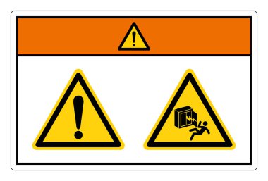 Uyarı Yüksek Voltaj Sembol İşareti, Vektör İllüzyonu, Beyaz Arkaplan Etiketinde İzole EPS10