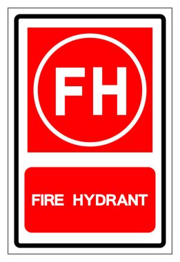 Yangın musluğu sembolü işareti, vektör illüstrasyonu, beyaz arka plan etiketinde izole etme. EPS10