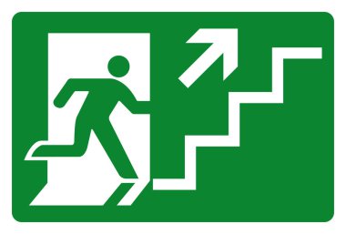 Çıkış Sembolü İşareti, Vektör İllüzyonu, Beyaz Arkaplan Etiketinde İzole Edilme. EPS10