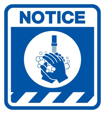 Dikkat, lütfen Beyaz Arkaplan Laboratuvarında İzole Edilmiş El Sembolü İşaretinizi, Vektör Resmini Yıka. EPS10