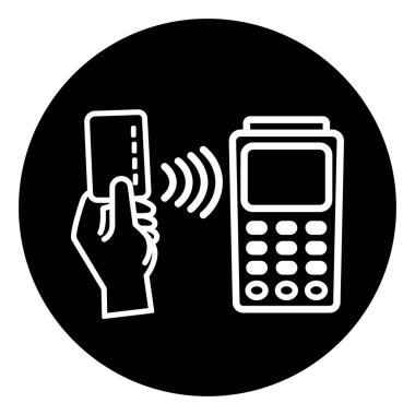 Ödeme Terminal Sembol İşareti, Vektör İllüzyonu, Beyaz Geçmiş Laboratuvarında İzole Edilmiştir. EPS10