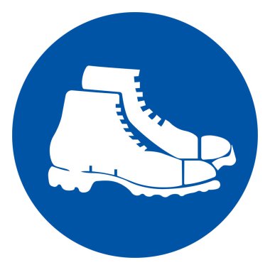 Aşınma Ayak Koruma Sembol İşareti,Vektör İllüstrasyon, Beyaz Arka Plan Etiketi Üzerine İzole. Eps10