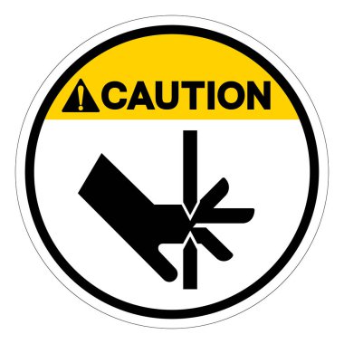 Dikkat Kesen El Tehlike Sembolü İşareti, Vektör İllüstrasyonu, Beyaz Arka plan Laboratuvarı İzole EPS10.