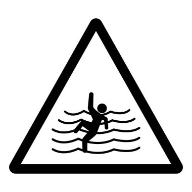 Su Derinliği Sembol İşareti, Vektör İllüstrasyonu, Beyaz Arkaplan Etiketinde İzole EPS10