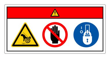 Tehlike Eli Sembol İşareti, Vektör İllüstrasyonu, Beyaz Arka plan Etiketi İzole EPS10.