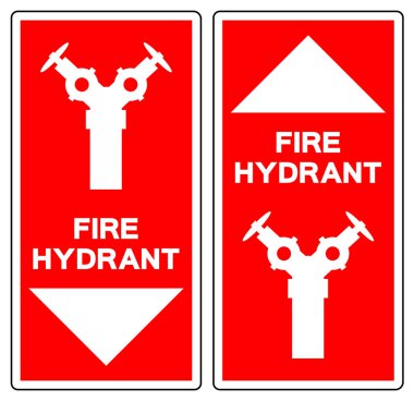 Yangın Hortumu Sembol İşareti, Vektör İllüzyonu, Beyaz Arkaplan Etiketinde İzole Edin. Bölüm 10