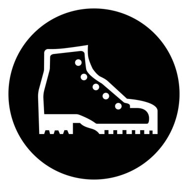 Güvenli Ayakkabı Sembol İşareti, Vektör İllüzyonu, Beyaz Arkaplan Etiketinde İzole Edin. EPS10