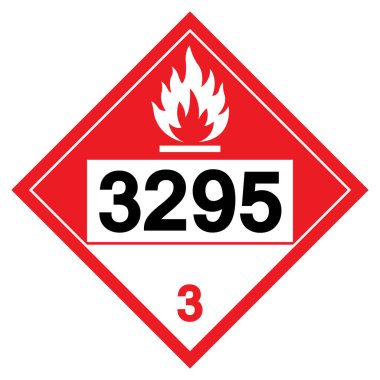 Hidrokarbonlar Sıvı NOS UN3295 Sembol İşareti, Vektör İllüstrasyonu, Beyaz Arkaplanda İzolasyon, Etiket .EPS10