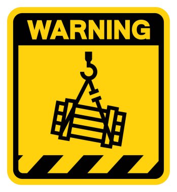 Yük Taşımacılığı Uyarı Alanı İşareti, Vektör İllüstrasyonu, Beyaz Arkaplan Etiketinde Tecrit. EPS10