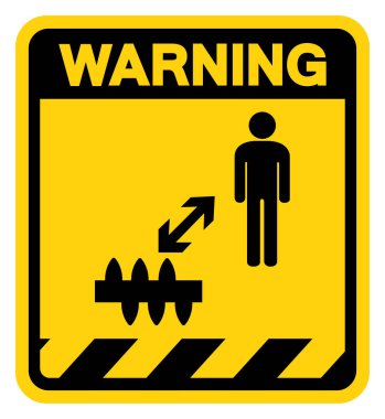 Keskin Nesnelerden Uzak Dur Uyarı İşareti, Vektör İllüstrasyonu, Beyaz Arkaplan Labaratuarında Tecrit. EPS10