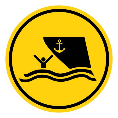 Tekne Sembol İşareti, Vektör İllüzyonu, Beyaz Arkaplan Etiketi İzole EPS10