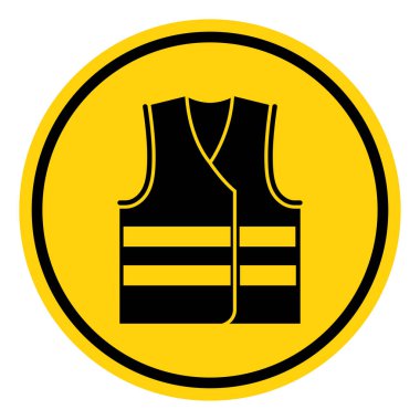 Yüksek Görünürlüklü Giysi Sembol İşareti, Vektör İllüstrasyonu, Beyaz Arkaplan Etiketinde İzole Edilmiş. EPS10