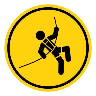 Güvenlik Koşumu Sembol İşareti, Vektör İllüstrasyonu, Beyaz Arkaplan Etiketinde İzole Edildi. EPS10