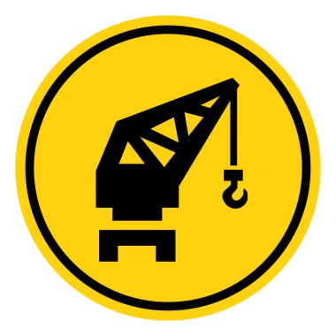 Crane Sembol İşaretimden, Vektör İllüstrasyonumdan, Beyaz Arkaplan Labaratuarında İzole Olma. EPS10