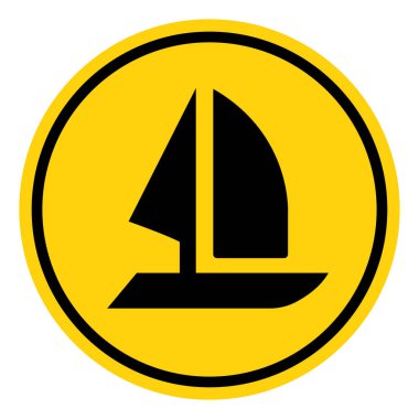 Tekne Sembol İşareti, Vektör İllüstrasyonu, Beyaz Arkaplan Etiketi İzole EPS10