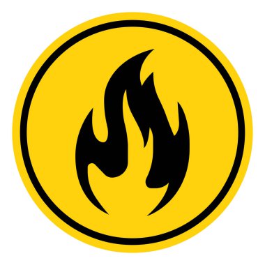 Yanıcı Sıvı Sembol İşareti, Vektör İllüstrasyonu, Beyaz Arkaplan Etiketinde Tecrit. EPS10