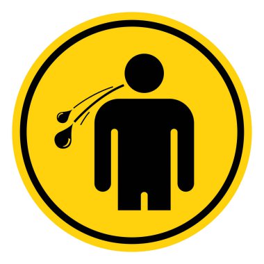 Tüküren Sembol İşareti, Vektör İllüstrasyonu, Beyaz Arkaplan Etiketinde Tecrit. EPS10